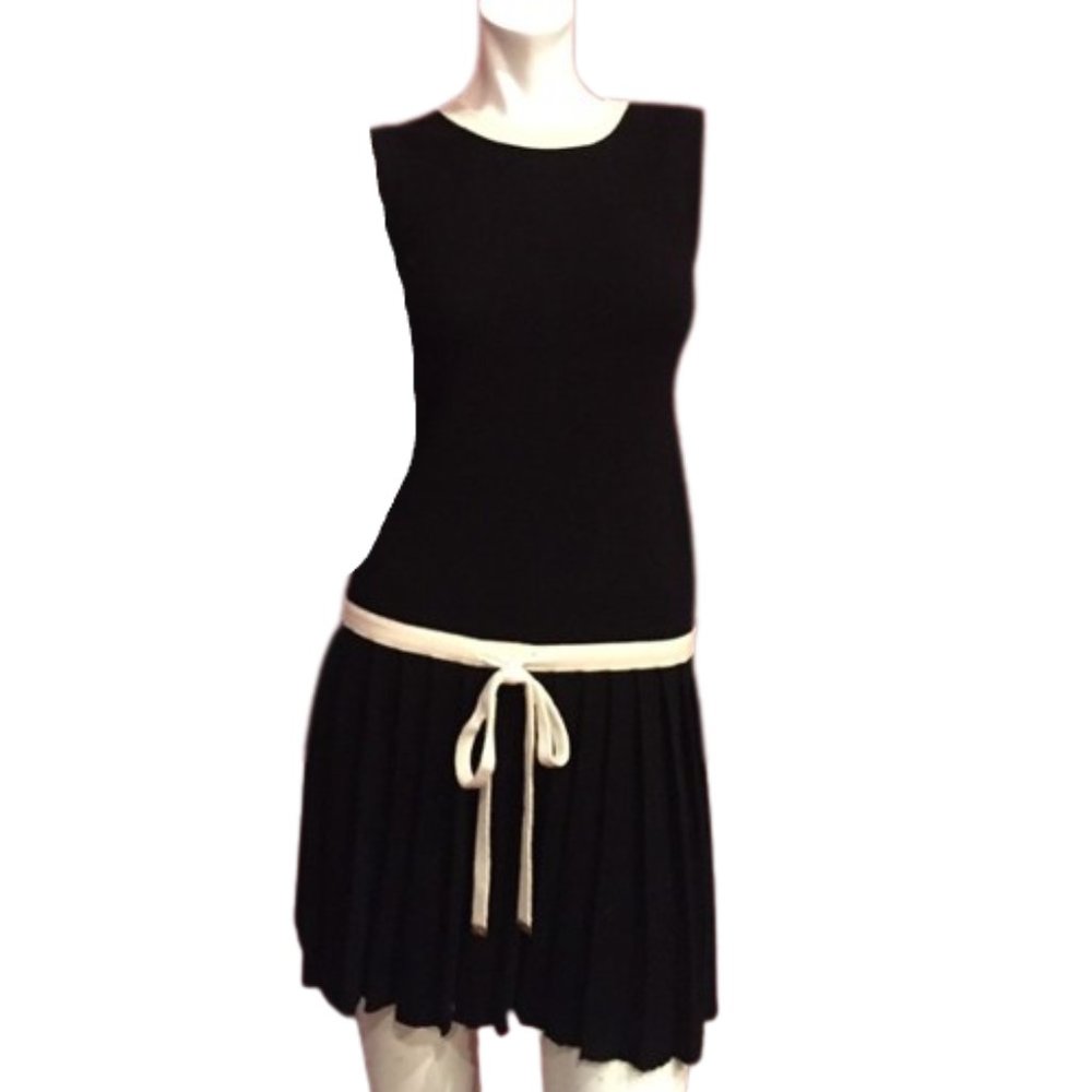 Juicy Couture Merino Wool Tennis Dress Drop Waist Tie Pleated NWOT - Picture 3 of 9